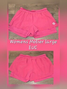 Motier Lafayette Athletic Layered Hot Pink Running Shorts